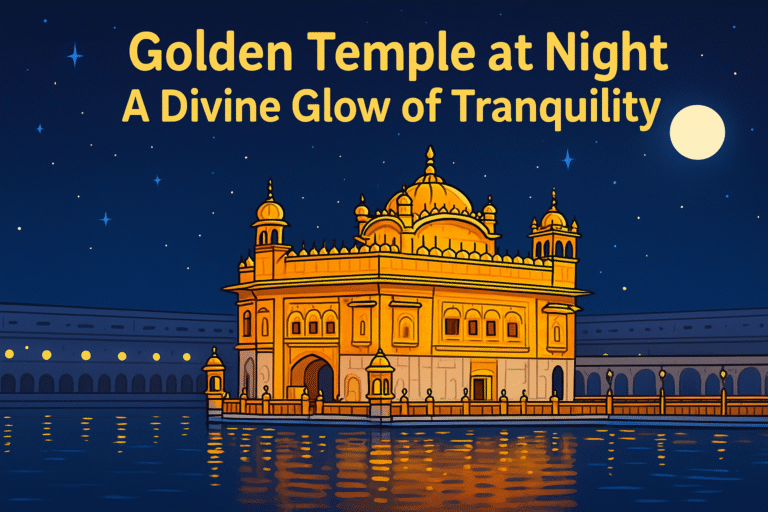 Golden Temple at Night – A Divine Glow of Tranquility