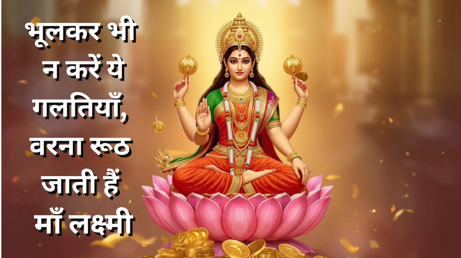 भूलकर भी न करें ये गलतियाँ, वरना रूठ जाती हैं माँ लक्ष्मी