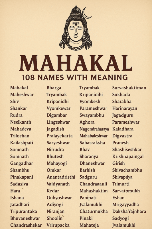 Mahakal 108 Names With Meaning Complete Ashtottara Shatanamavali