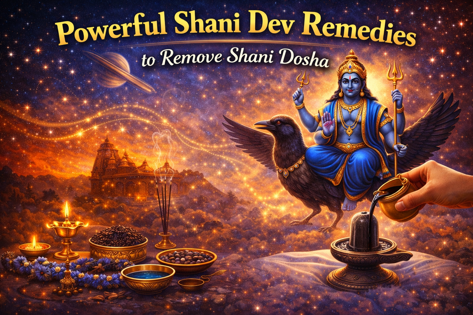 Shani Dev remedies to remove Shani Dosha and reduce Saturn effects