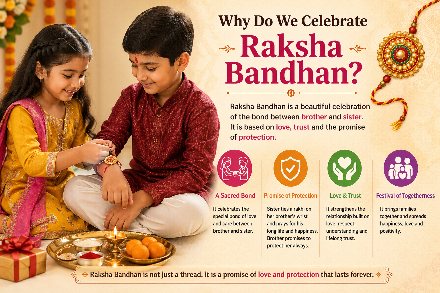 Raksha Bandhan Festival Celebration Brother Sister Bond India