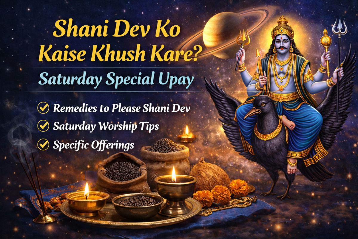 Shani Dev worship with oil lamp and black sesame on Saturday for blessings and relief