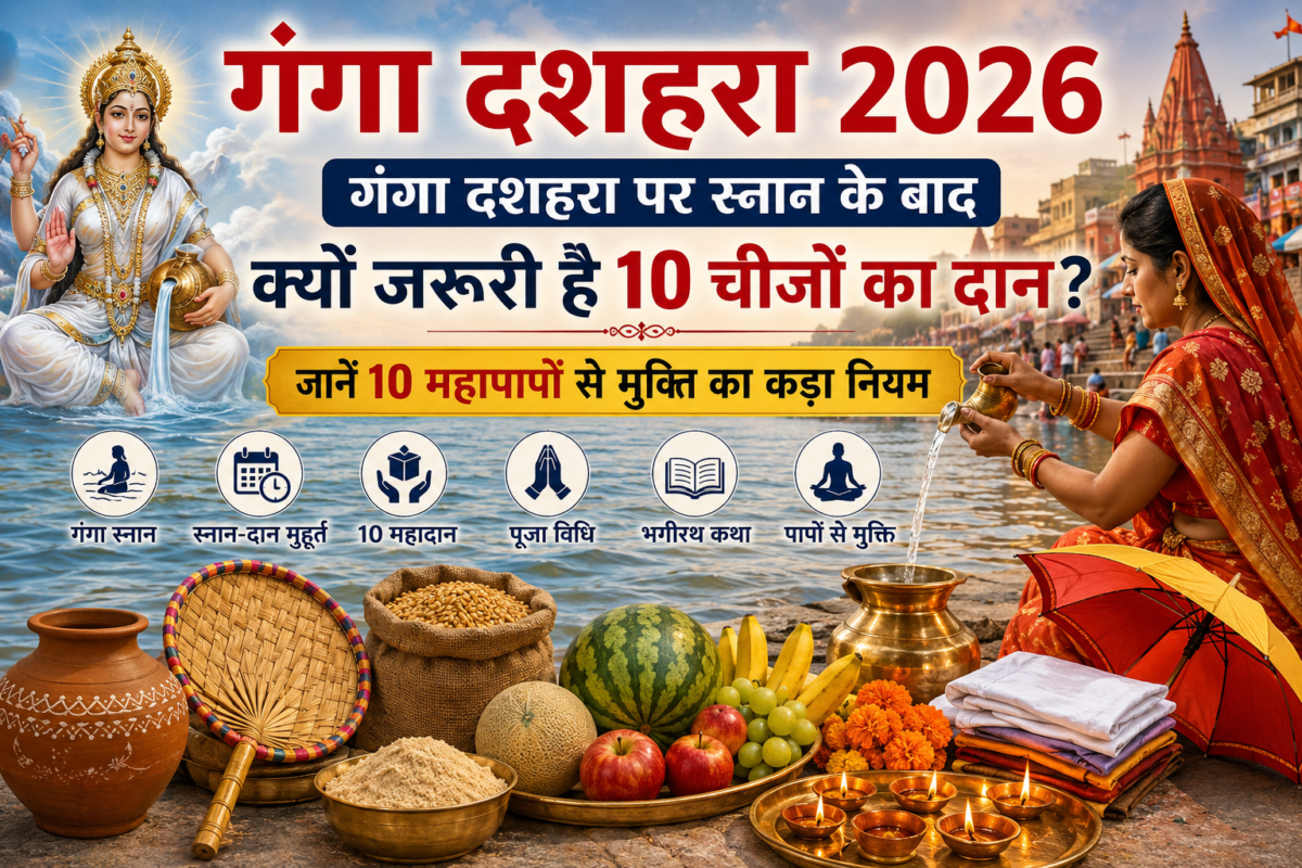 “Ganga Dussehra 2026: गंगा दशहरा पर स्नान के बाद क्यों जरूरी है 10 चीजों का दान? जानें 10 महापापों से मुक्ति का कड़ा नियम”