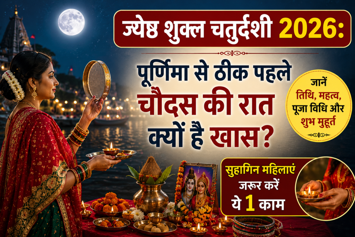 Jyeshtha Shukla Chaturdashi 2026: पूर्णिमा से ठीक पहले चौदस की रात क्यों है खास? सुहागिन महिलाएं जरूर करें ये 1 काम