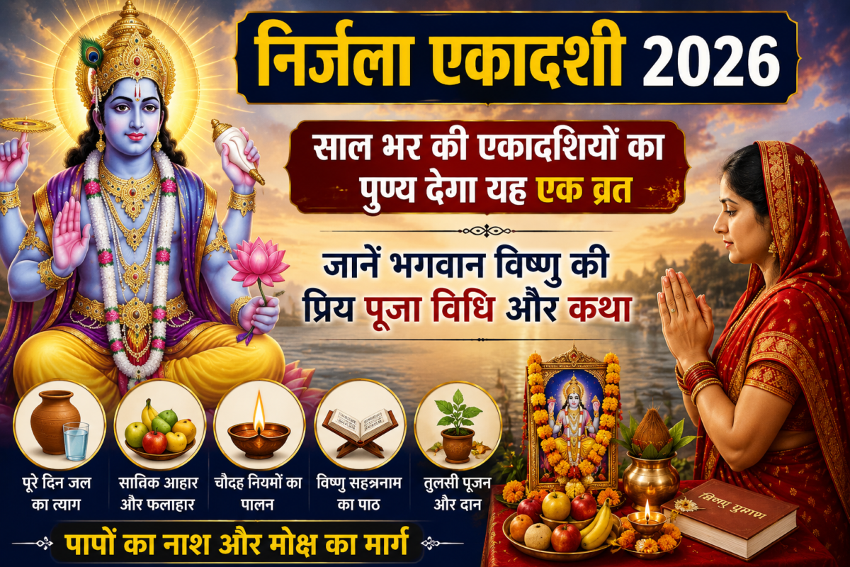 निर्जला एकादशी 2026: साल भर की एकादशियों का पुण्य देगा यह एक व्रत, जानें भगवान विष्णु की प्रिय पूजा विधि और कथा