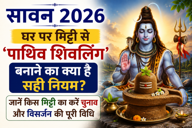 सावन 2026 में घर पर मिट्टी से बना पार्थिव शिवलिंग और उसकी पूजा विधि
