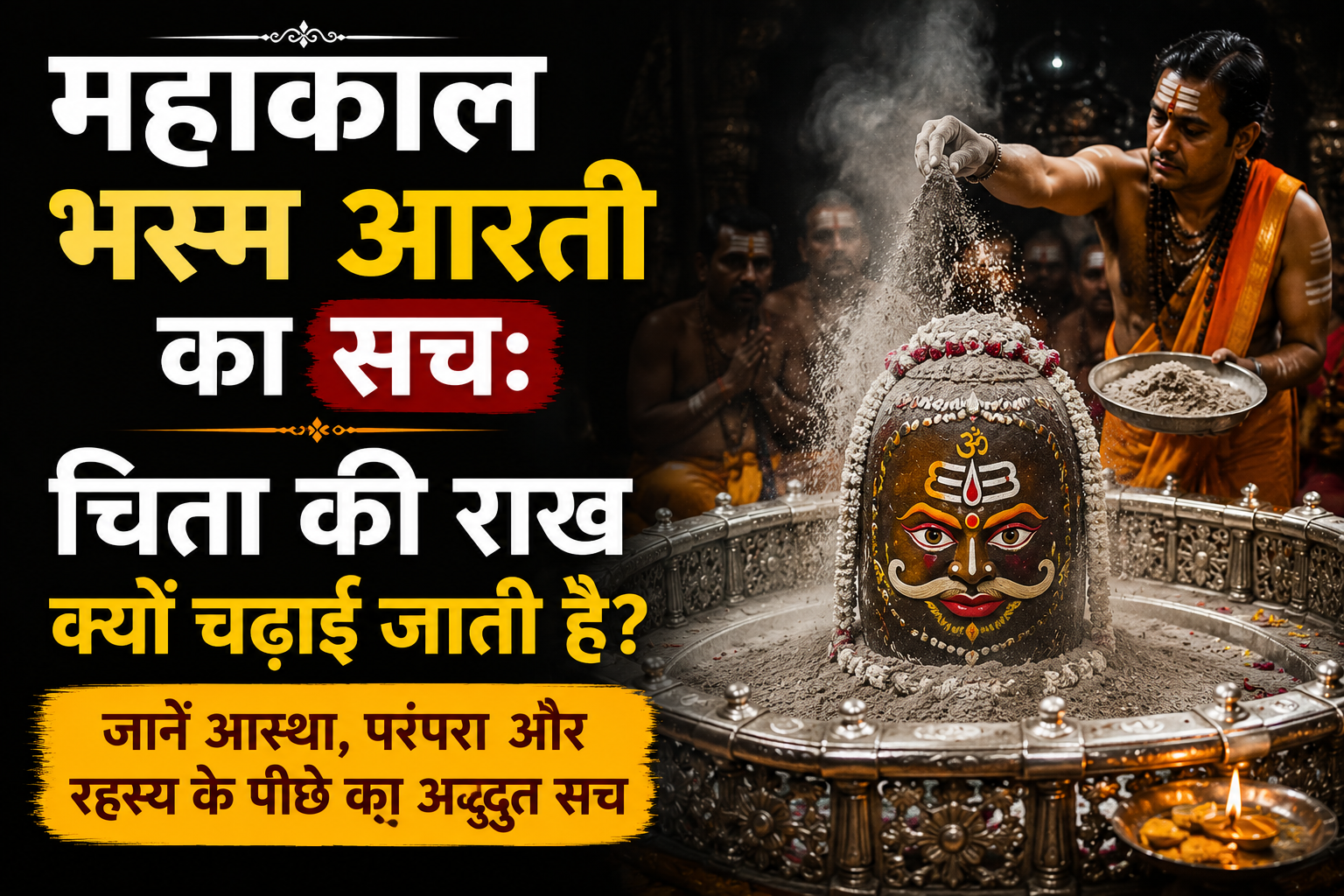 उज्जैन महाकालेश्वर मंदिर में ब्रह्म मुहूर्त में होने वाली भस्म आरती, जिसमें भगवान शिव का भस्म से श्रृंगार किया जाता है