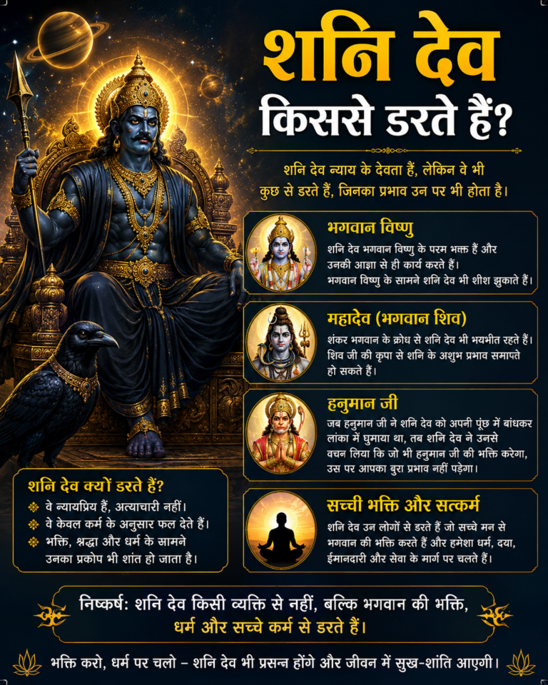 शनि देव किससे डरते हैं? – पूरी कहानी (बड़ा और विस्तार से)