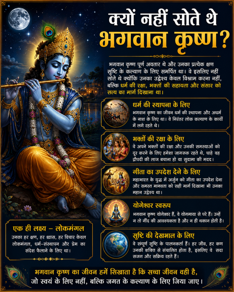 क्यों नहीं सोते थे भगवान कृष्ण? – पूरी कहानी