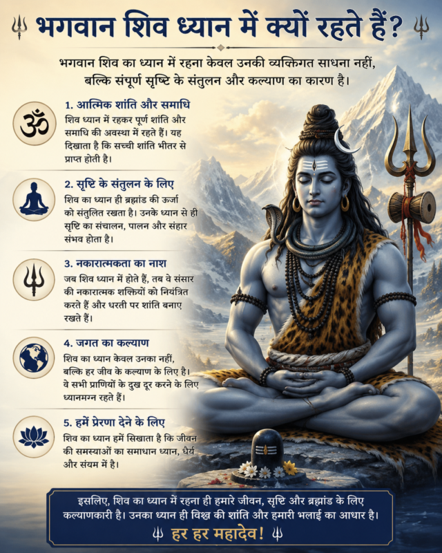 भगवान शिव ध्यान में क्यों रहते हैं? 7 रहस्य जो आपको चौंका देंगे